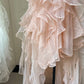 New Homecoming Dress Sweetheart Tulle Cascade Rinestone Hi-Lo Back to School Outfits Party Dress  D6475