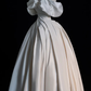 Stunning White Off Shoulder A-Line Satin Wedding Dress Birthday Gown MD7605