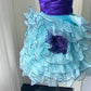 Stunning Homecoming Dress Strapless Pleated Cascade Flower Back to School Outfits Party Dress  D6483