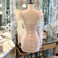 Sweet Homecoming Dress V Neck Applique Tulle Dress Back to School Outfits Party Dress  D6385