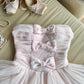 New Homecoming Dress Strapless Bowknot Lace Dress Back to School Outfits Party Dress  D6395