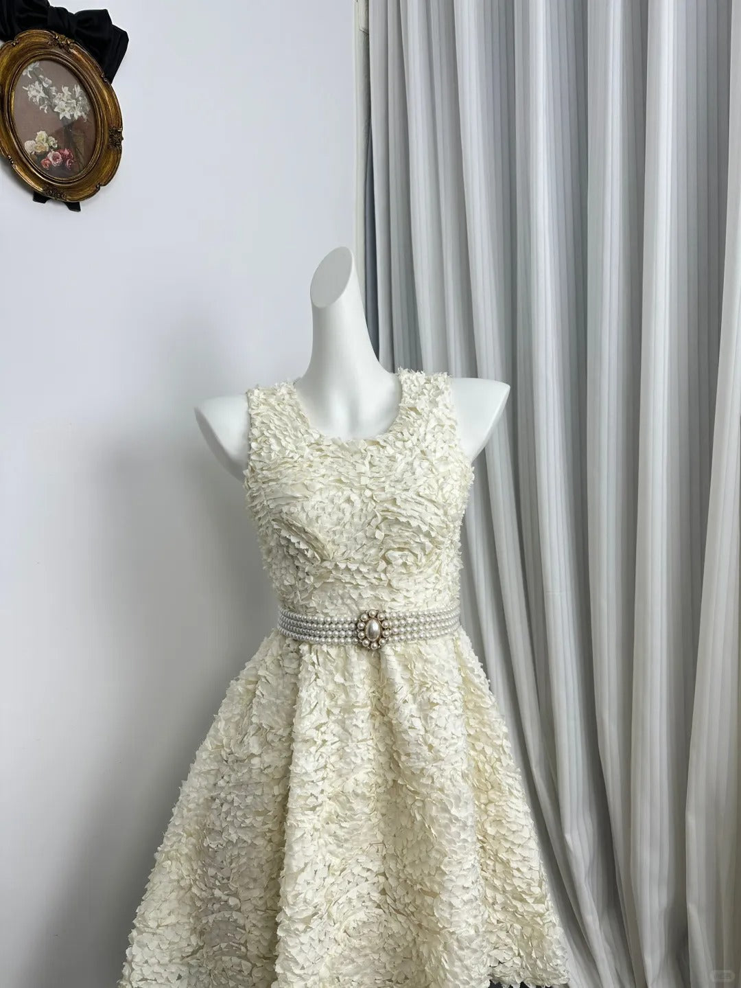 New Homecoming Dress Jewel Pearl Pleated Back to School Outfits Party Dress D6943