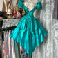 Pretty Homecoming Dress Square Pleated Lace Cascade Prom Dress Back to School Outfits Party Dress  D6182