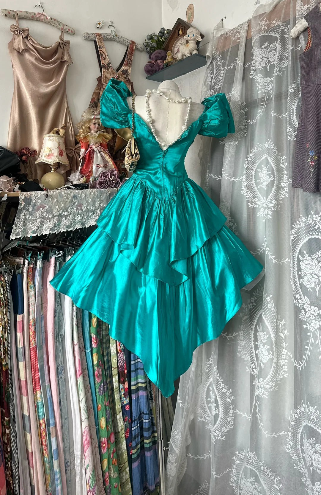 Pretty Homecoming Dress Square Pleated Lace Cascade Prom Dress Back to School Outfits Party Dress  D6182