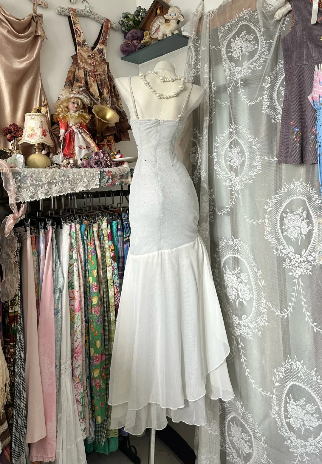 Elegant Homecoming Dress Spaghetti Strap Aplique Rinestone Tulle Hi-Lo Prom Dress Back to School Outfits Party Dress  D6186