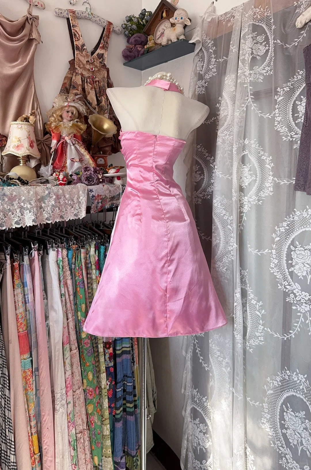 Elegant Homecoming Dress Halter Pleated Rinestone Prom Dress Back to School Outfits Party Dress  D6185