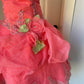 Stunning Homecoming Dress Strapless Apllique Cascade Flower Back to School Outfits Party Dress  D6482