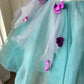 Pretty Homecoming Dress Sheer Strap Flower Pearl Back to School Outfits Party Dress  D6478