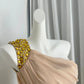 New Homecoming Dress One Shoulder Pleated Rinestone Two Pieces Back to School Outfits Party Dress D6940