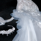 Elegant Sweetheart Lace Tulle Beaded Applique Design Gorgeous Mermaid Floor-length Wedding Dress D1638