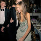 Beautiful Homecoming Dress V Neck Rinestone Applique Cascade Back to School Outfits Party Dress D7134