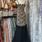 Vintage Leopard Print Sweetheart Design Mermaid Spaghetti Strap Prom Dress Evening Dress D1682