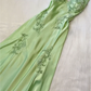 Fuchsia V Neck Sheath Vintage Long Evening Party Dress MD7471