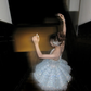 Gorgeous Shiny Light Blue Sequined A-Line Strapless Design Tiered Party Dress Homecoming Dress D1711