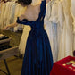 Stunning Prom Dress Navy Blue Off Shoulder Pleated Gala Dress Formal Dress Evening Dress  D4573