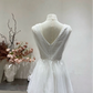 Elegant Homecoming Dress  V Neck Bowknot Back to School Outfits Party Dress  D6576
