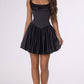 Fashionable Homecoming Dress Square Pleated A-Line Back to School Outfits Party Dress D7833