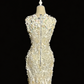 Shiny Homecoming Dress Jewel Sequins Back to School Outfits Party Dress  D6541