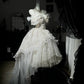 New Homecoming Dress Off the Shoulder Tulle Sequins Bead Applique Hi-Lo Pearl Rinestone Ball Gown Back to School Outfits Party Dress Birthday Dress Wedding Dress D7551