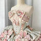 Unique Homecoming Dress Strapless Cascade Bowknot Back to School Outfits Party Dress  D7719