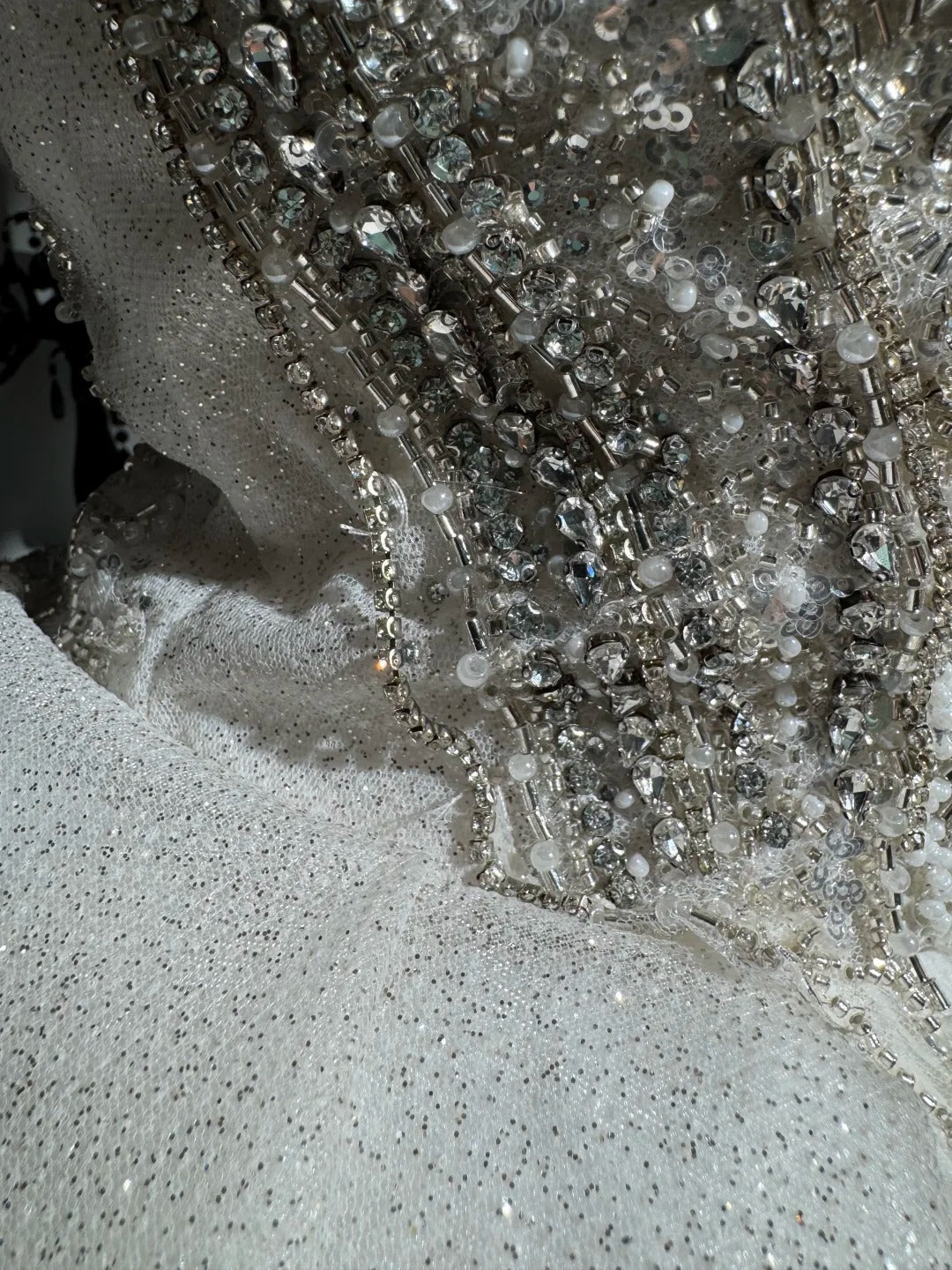 New Homecoming Dress Off the Shoulder Tulle Sequins Bead Applique Hi-Lo Pearl Rinestone Ball Gown Back to School Outfits Party Dress Birthday Dress Wedding Dress D7547