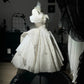 New Homecoming Dress Off the Shoulder Tulle Sequins Bead Applique Hi-Lo Pearl Rinestone Ball Gown Back to School Outfits Party Dress Birthday Dress Wedding Dress D7552