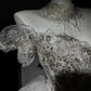 New Homecoming Dress Off the Shoulder Tulle Sequins Bead Applique Hi-Lo Pearl Rinestone Ball Gown Back to School Outfits Party Dress Birthday Dress Wedding Dress D7547