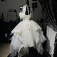 New Homecoming Dress Halter Cascade Lace Tulle Bead Sequins Back to School Outfits Party Dress Birthday Dress D7576