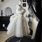 New Homecoming Dress Off the Shoulder Lace Bowknot Tulle Hi-Lo Cascade Rinestone Applique Bead Back to School Outfits Party Dress Birthday Dress Wedding Dress D7673