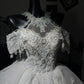 New Homecoming Dress Halter Cascade Lace Tulle Bead Sequins Back to School Outfits Party Dress Birthday Dress D7576