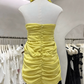 Pretty Homecoming Dress  Halter Pleated Back to School Outfits Party Dress  D6577