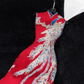 Gorgeous Shiny Red Beaded Sequined Embroidery Design Mermaid Prom Dress Evening Dress D1692