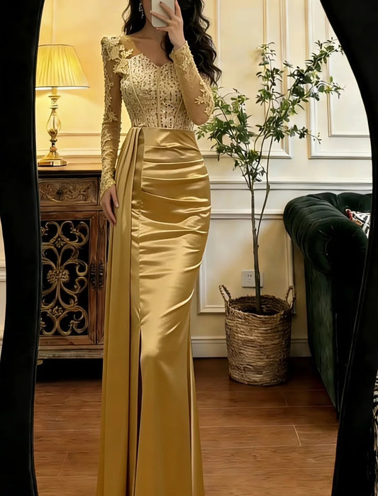 Glänzendes Ballkleid mit herzförmigem Pailletten-Meerjungfrauen-Abendkleid, Galakleid, Geburtstagspartykleid, D3415