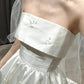 Minimalist Wedding Dress Strapless Pleated Wedding Dress   D4605