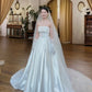 Minimalist Wedding Dress Strapless Pleated Wedding Dress   D4605