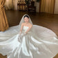 Minimalist Wedding Dress Strapless Pleated Wedding Dress   D4605