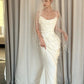 Minimlaist Wedding Dress Strapless Pleated Mermaid Wedding Dress   D4625