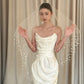 Minimlaist Wedding Dress Strapless Pleated Mermaid Wedding Dress   D4625