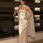 Minimalist Prom Dress Strapless Gala Dress Long Evening Dress Formal Dress   D4626