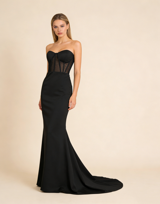 Robe de bal brillante à paillettes et col en cœur, robe de soirée sirène, robe de gala, robe de fête d'anniversaire, D3415