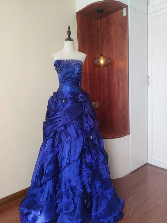 Glänzendes Ballkleid mit herzförmigem Pailletten-Meerjungfrauen-Abendkleid, Galakleid, Geburtstagspartykleid, D3415