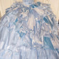 Stunning Prom Dress Light Blue Strapless Tiered Ruffle Evening Dress Quinceanera Dress Ball Gown      D4648
