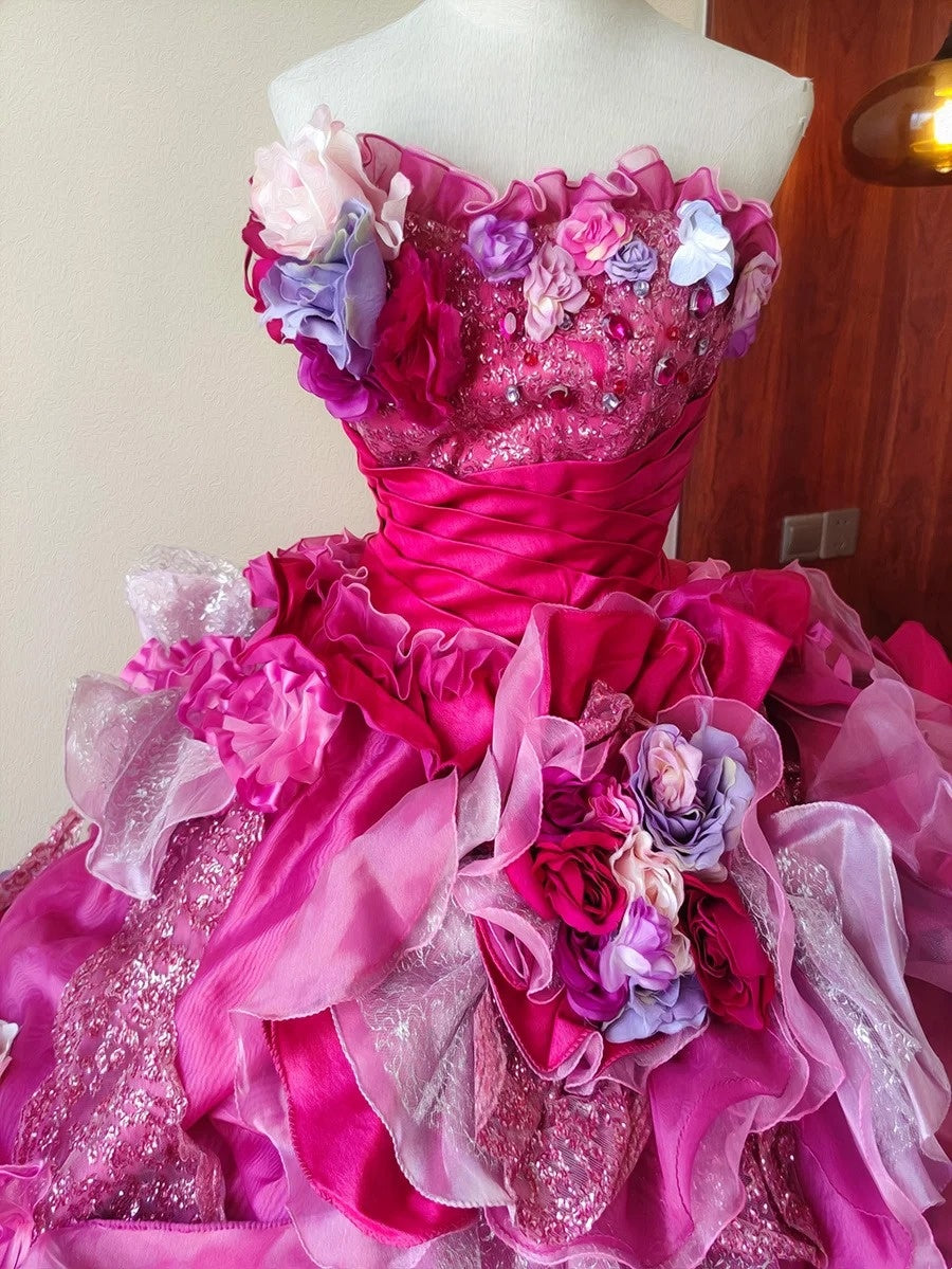 Glänzendes Ballkleid mit herzförmigem Pailletten-Meerjungfrauen-Abendkleid, Galakleid, Geburtstagspartykleid, D3415