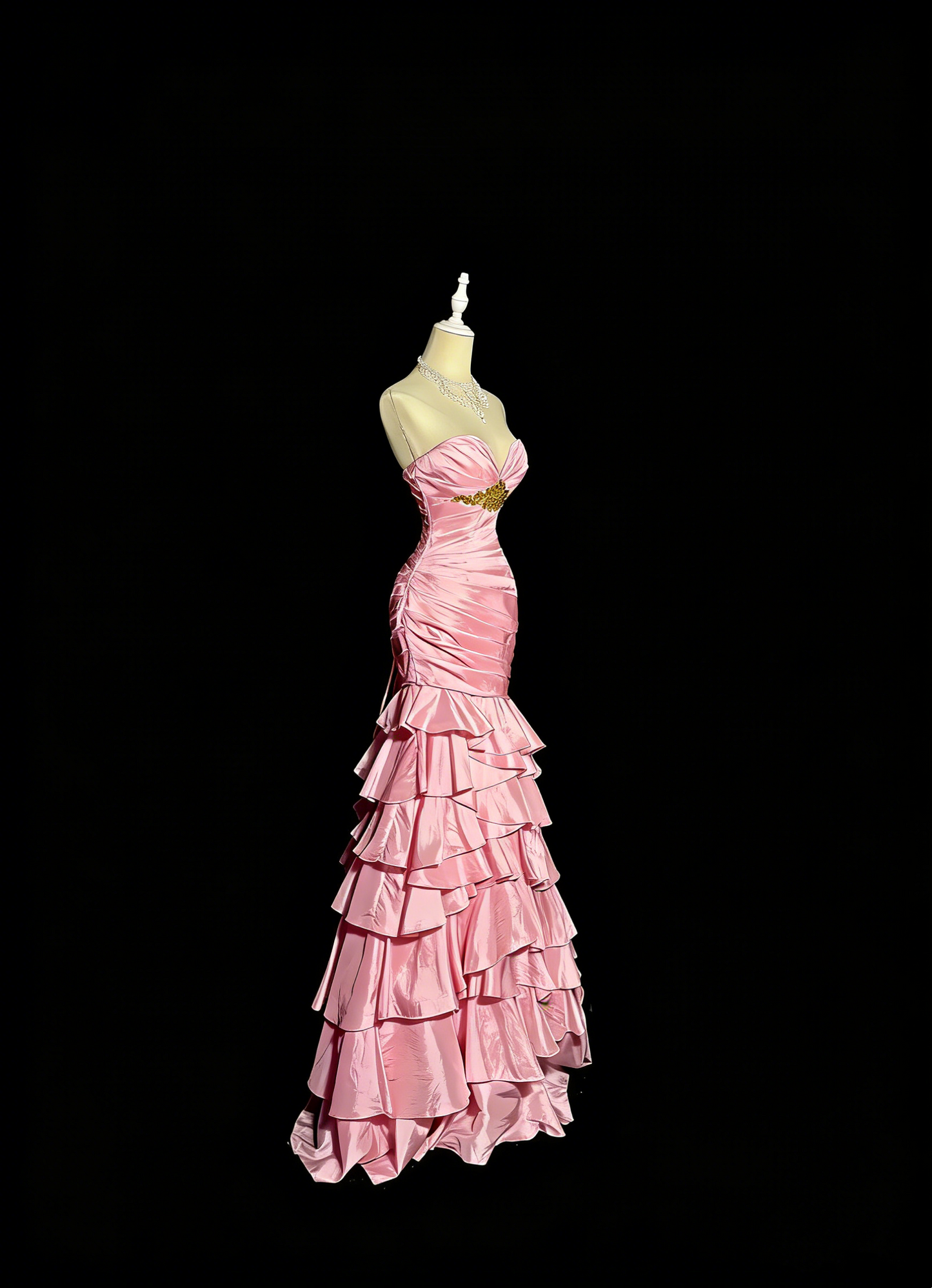 Robe de bal brillante à paillettes et col en cœur, robe de soirée sirène, robe de gala, robe de fête d'anniversaire, D3415
