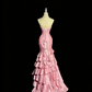 Robe de bal brillante à paillettes et col en cœur, robe de soirée sirène, robe de gala, robe de fête d'anniversaire, D3415