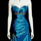 Robe de bal brillante à paillettes et col en cœur, robe de soirée sirène, robe de gala, robe de fête d'anniversaire, D3415