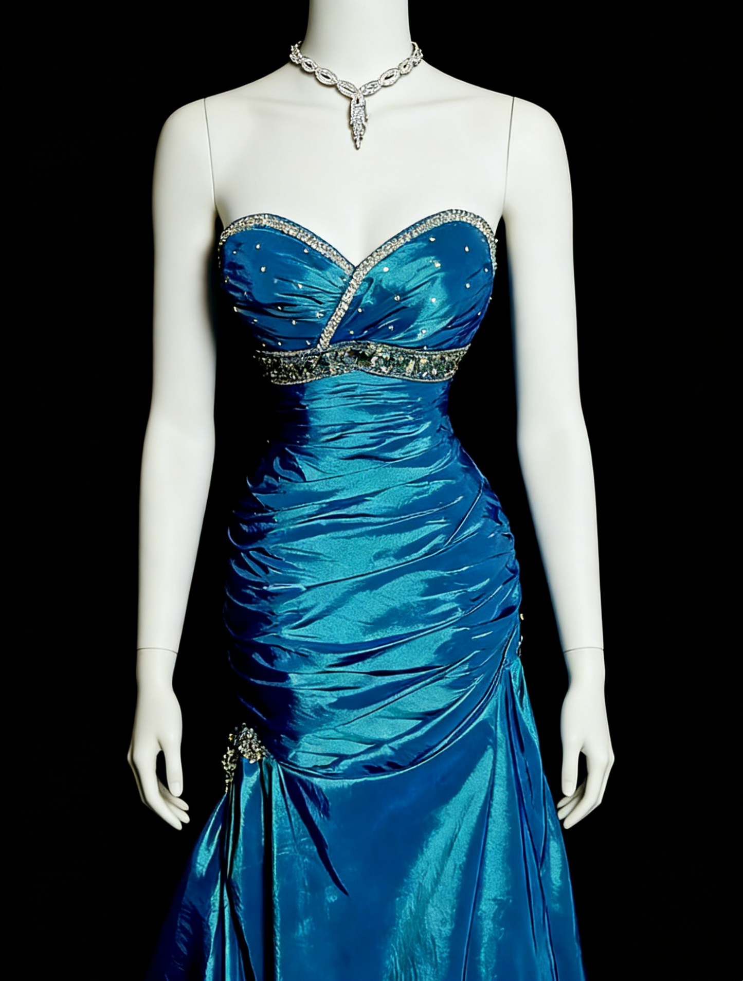 Robe de bal brillante à paillettes et col en cœur, robe de soirée sirène, robe de gala, robe de fête d'anniversaire, D3415
