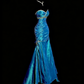 Robe de bal brillante à paillettes et col en cœur, robe de soirée sirène, robe de gala, robe de fête d'anniversaire, D3415