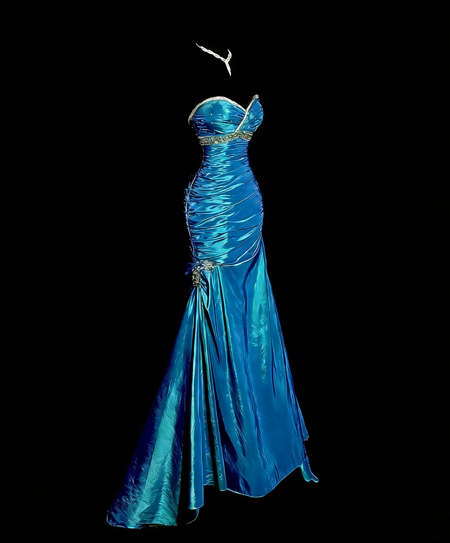 Robe de bal brillante à paillettes et col en cœur, robe de soirée sirène, robe de gala, robe de fête d'anniversaire, D3415
