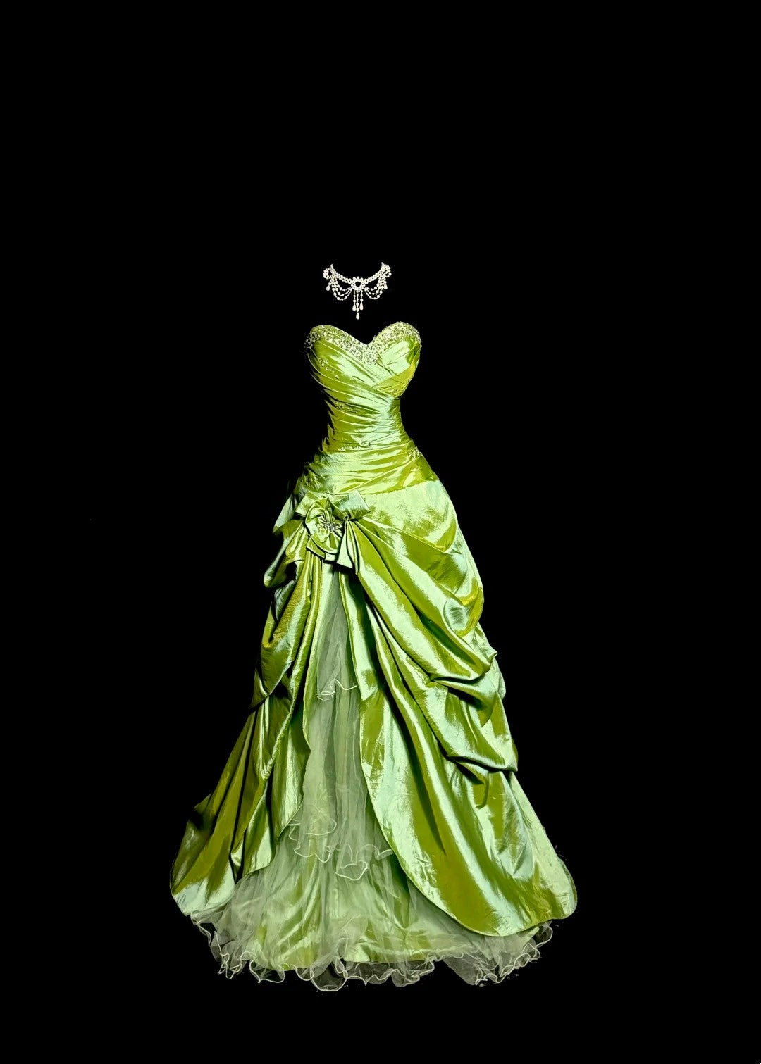 Elegant Prom Dress Green Sweetheart Pleated Tulle Formal Dress Evening Dresses Birthday Party Dress      D4663